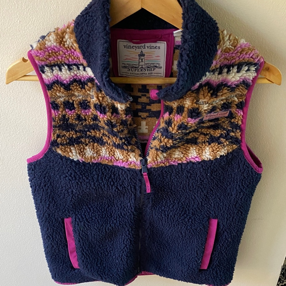 Vineyard Vines Multicolor Sherpa Vest